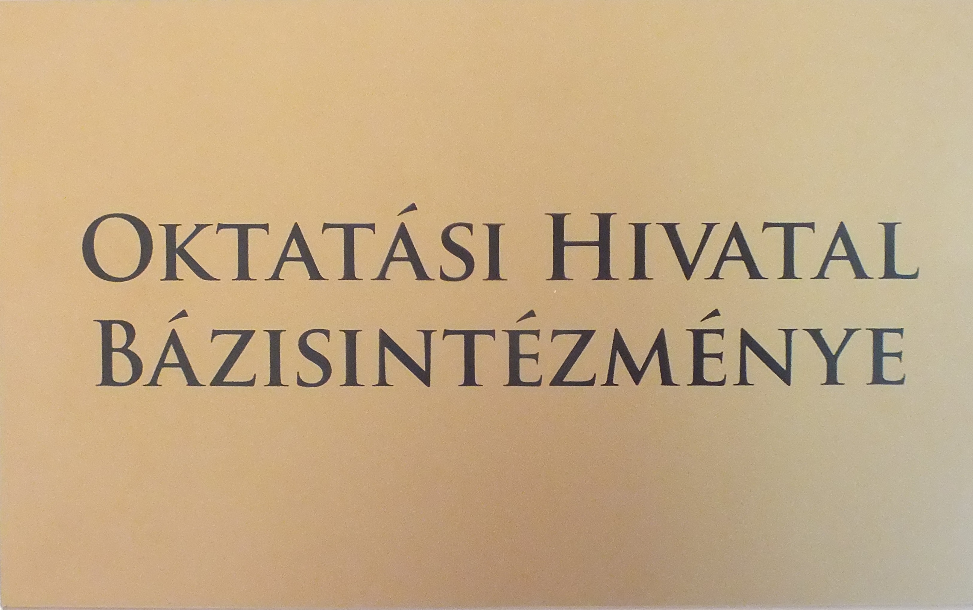 Az "Oktatási Hivatal Bázisintézménye" lettünk!